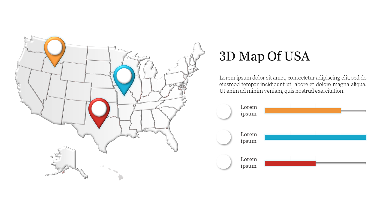 3D Map Of USA